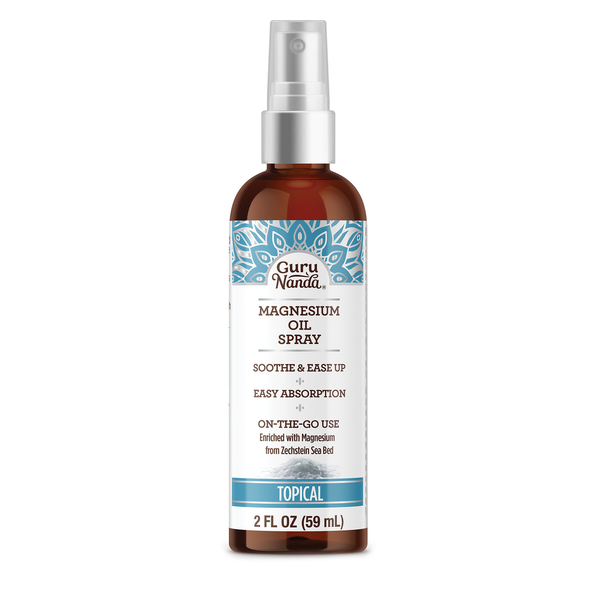 Magnesium Oil Spray, Quick Absorbing, Muscle Relief & Soothing Aches, 2 Fl Oz