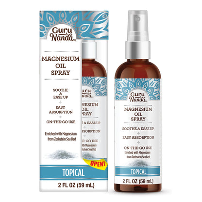 Magnesium Oil Spray, Quick Absorbing, Muscle Relief & Soothing Aches, 2 Fl Oz