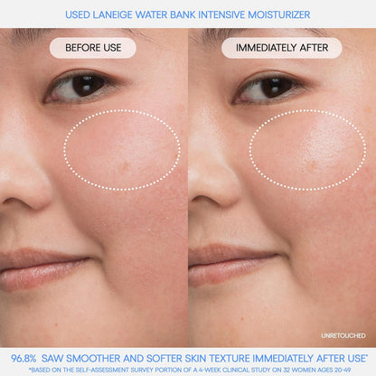 LANEIGE Water Bank Blue Hyaluronic Intensive Moisturizer: Hydrating Face Cream for Extra Dry Skin with Squalane & Peptide for Skin Barrier Support, Dermatologist-Tested