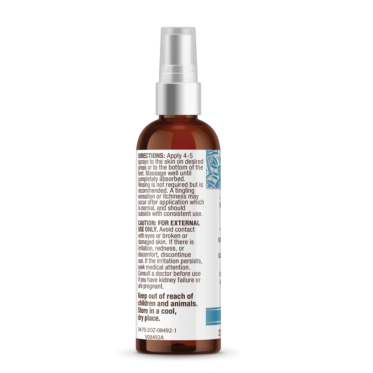 Magnesium Oil Spray, Quick Absorbing, Muscle Relief & Soothing Aches, 2 Fl Oz